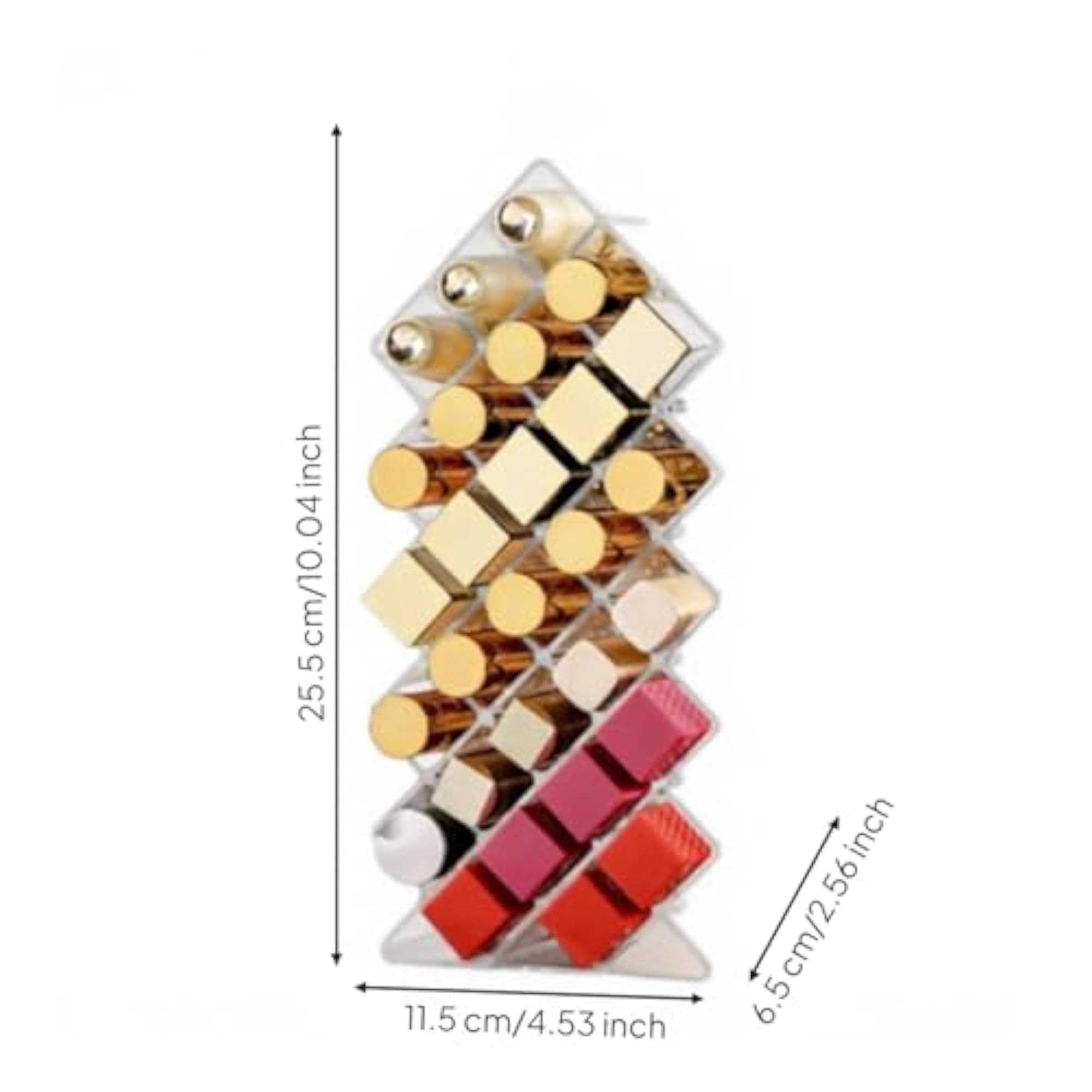 Lipstick Organizer, Multicompartment Clear Makeup Holder