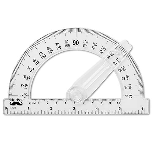 mr pen- protractor 6 inches protractor with swing arm pack of 3