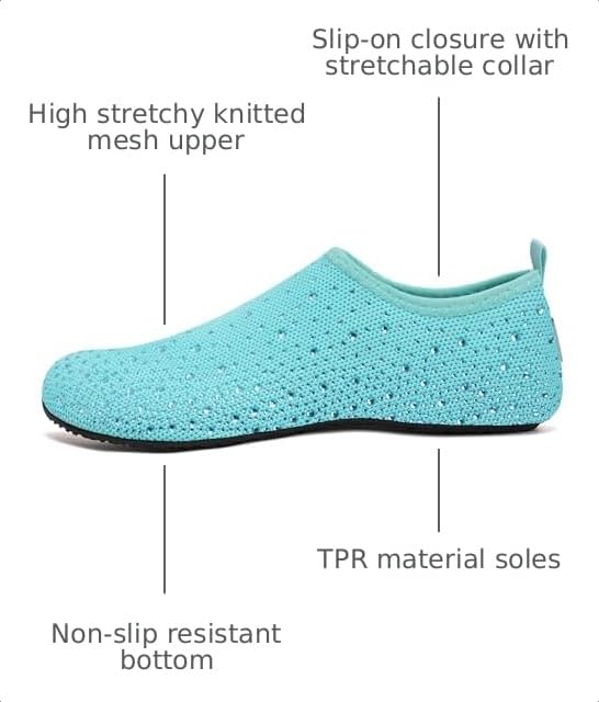 Image of WateLves Womens Barefoot Water Shoes Travel House Slippers for Indoor and Outdoor Aqua Socks for Beach Swim Surf Yoga Dancing Camping Must Haves