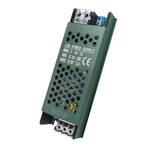 Image of 12V 5A 60W LED Driver LED Transformer, AC 110V-220V to DC 12V LED Power Supply Regulated Switching Converter Transformer LED Adapter for LED Strip Light, Lamp, CCTV Camera System, Radio