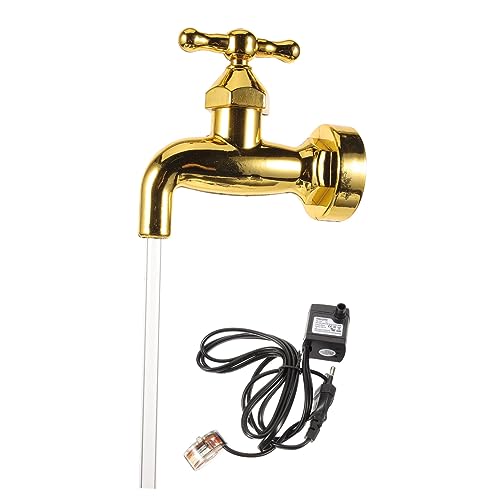 GARIOUANS Fuente De Agua Flotante Boquilla Invisible para Jardín y Patio, Decoración Artística De Caño, Kit Bomba Sumergible 3w y Luces Led para Exteriores, Diseño Creativo y Ornamental