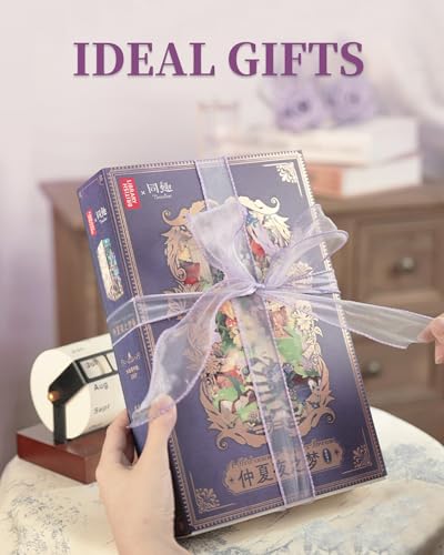 Image of Tonecheer x British Library DIY Book Nook Kit,Shakespeare 3D Wooden Puzzle for Adults,Miniature House Booknook Bookshelf Insert Decor with LED Lights Unique Gifts (A Midsummer Night's Dream)