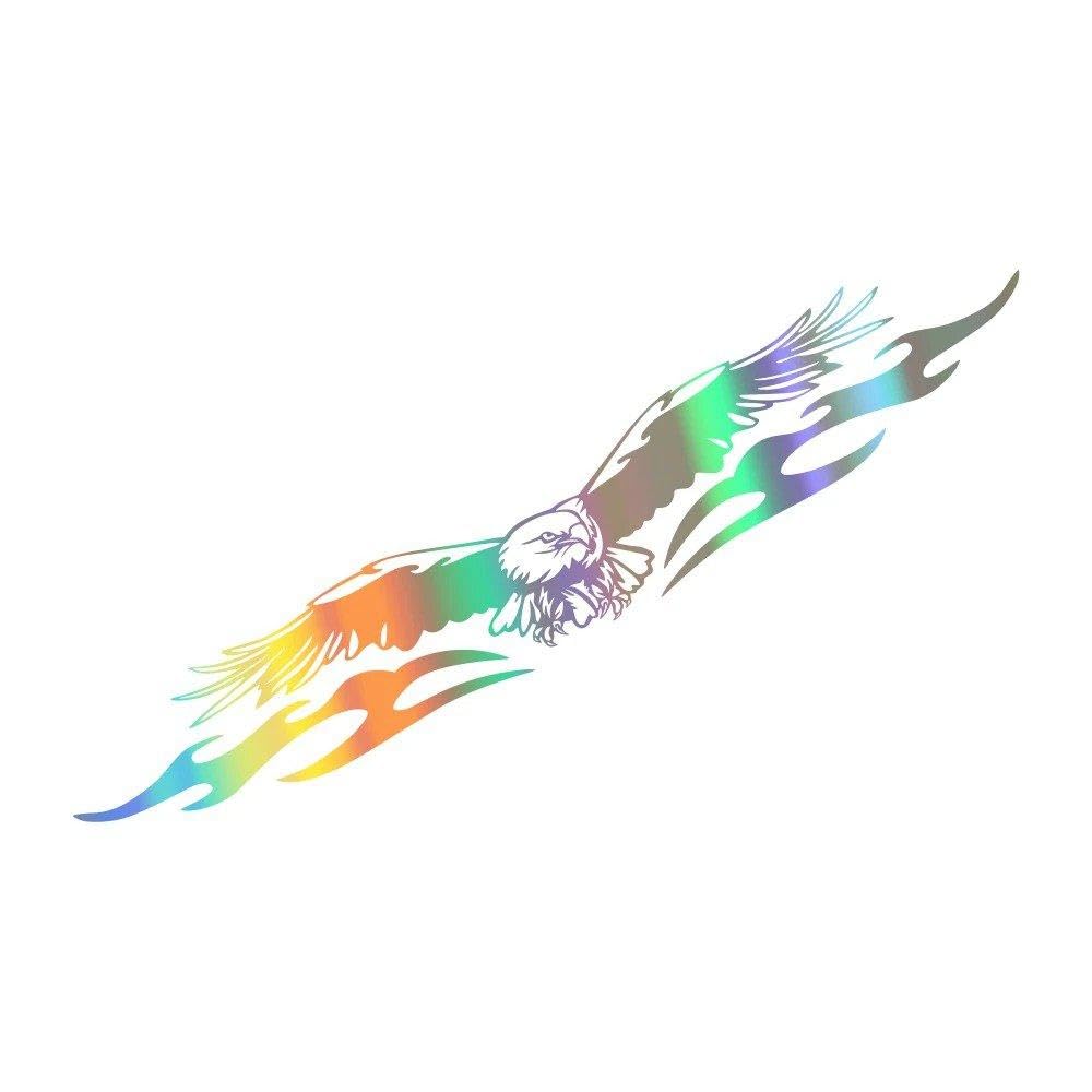 Dabhuoc Colorful Laser Car Windshield Stickers Automobile Truck Windscreen Eagle Shape Vinyl Cover Decor Decal(Colorful Laser)