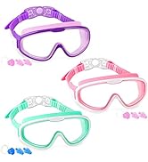 COOLOO Kids Swim Goggles 3 Packs, Swimming Goggles for Kids Girls Boys Age 3-15, Child Swim Goggl...