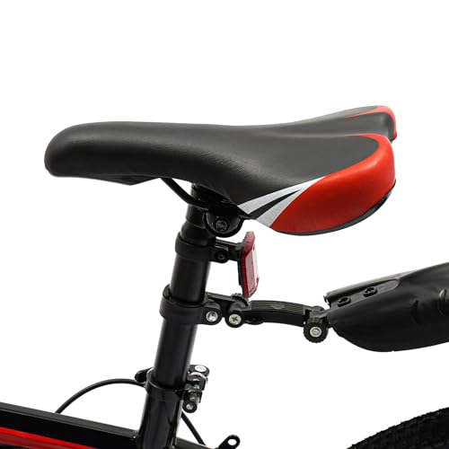 DAOHHFO 26 Inch Adult Folding Mountain Bike, 21 Speed Folding Bikes for Adults, Mountain Bikes Adjustable Seat Height & Dual Front Mechanical Disc Brakes for Adult Men Women (Black/Red) - Image 8