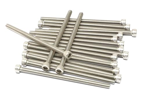 Image of iexcell 20 Pcs M5 x 90mm Thread Pitch 0.8 mm Stainless Steel 304 Hex Socket Head Cap Screws Bolts Kit