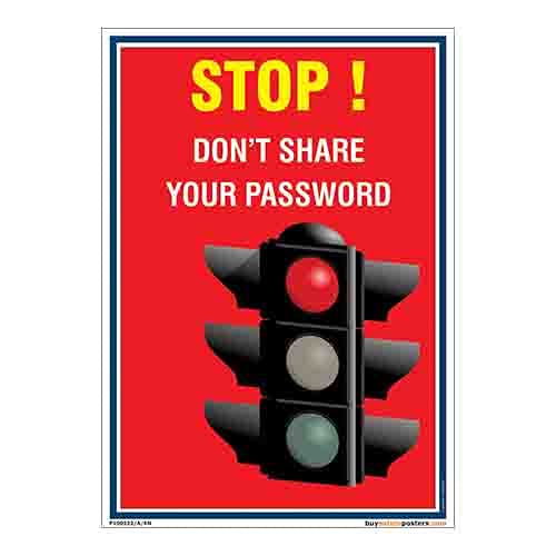 buysafetyposters.com - Don’t Share Password Poster In English PVC ...