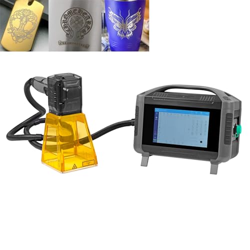 Image of Fiber Laser Engraver 30W Portable Handheld Marking Machine 100mm Lithium Battery Linux System 8 Core Professor Engraving Machine for Metal Dogtag Nameplete Class II Laser 0.874 mW