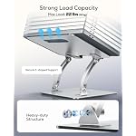 Nulaxy Ergonomic Adjustable Laptop Stand for Desk, Dual Foldable Computer Riser with Advanced Heat-Vent, Heavy-Duty Portable Notebook Holder for Posture Correction, Compatible with Mac 10-16" Laptops - Image 5