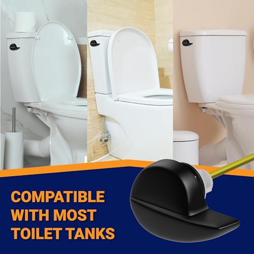 Image of Side Mount Toilet Handle Replacement, Compatible with American Standard, Kohler, TOTO, Gerber and Most Side Mount Toilet Tanks - Matte Black