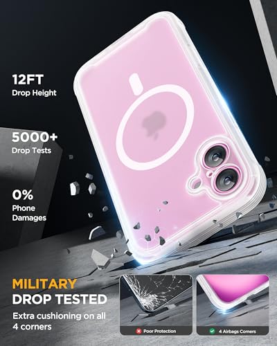 Image of Miracase for iPhone 16 Case 6.1'', [Bubble Free] Full-Body Bumper Phone case with Built-in Full Glass Screen &Camera Control,No Gap,Compatible with MagSafe,Drop Proof 16 Cover,Matte Clear
