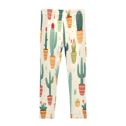 Bolaz Toddler Girls Leggings Printed Yoga Pants Leggings Green Cactus for Kids2