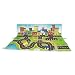 Viking Play Mat- Fun Road Design- 38.5 inches x 35 inches- Folds into Storage Tote Box- Two 5 Inch Cars Included