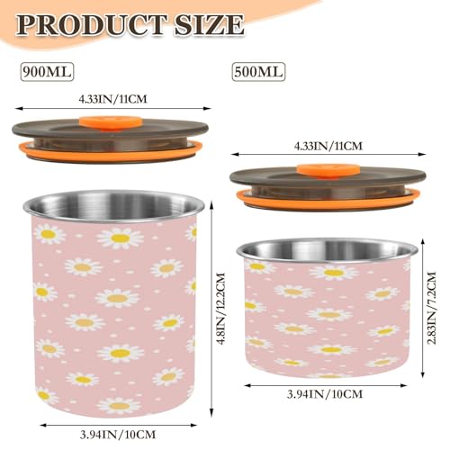 Envase hermético de acero inoxidable para café 900 ml miniatura 2