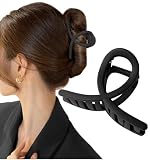[Herbeluemily] ヘアクリップ ヘアクロー ダッカール バンスクリップ クロスライン 小さめ ミニ マット ブラック HM-0084-R02-BK