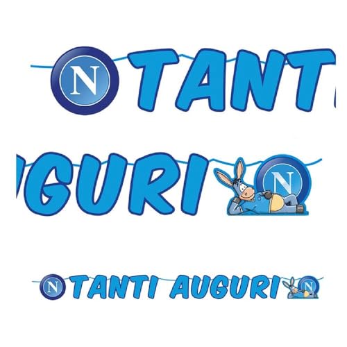 Artikel für Neapel, offizielle Sportgesellschaft Fußball Neapel, Fußball, Geburtstag, Mottoparty, besonderes Ereignis, Feier (Girlande)