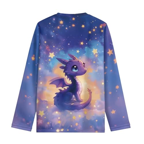 Image of Girls Long Sleeve Shirts Casual Crewneck Soft T-shirts for Girls 3-16 Years Old