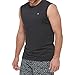 Calvin Klein Men's Standard Light Weight Quick Dry Sleeveless 40+ UPF Protection Active Top, Black, Small