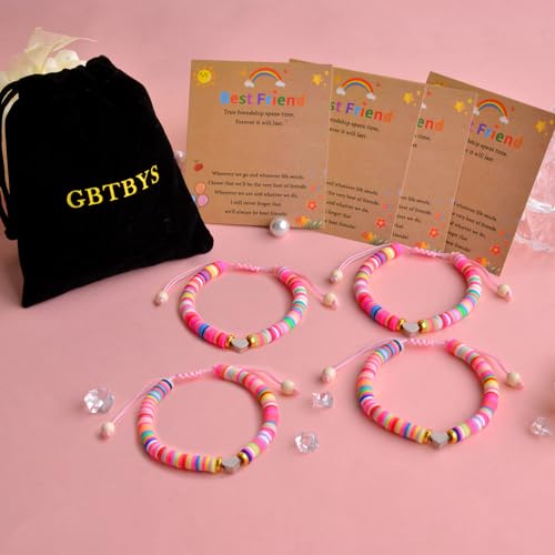 Image of 2 /3 /4 Pcs Best Friend Bracelet Heart /Butterfly /Infinity /Unicorn Matching Handmade Friendship Sister BFF Best Friends Bracelet Birthday Gifts for Her
