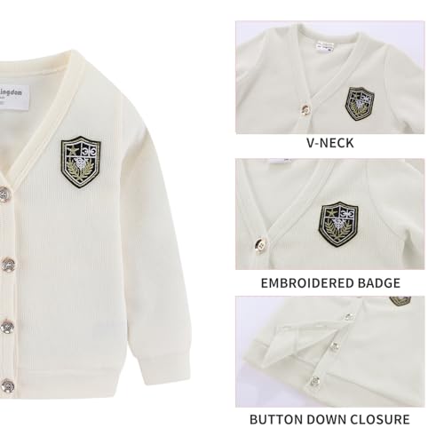 Mud Kingdom Boys Cardigan Sweater Cotton Knit V-Neck Outerwear 2-8 Years Embroidered Casual Jacket3