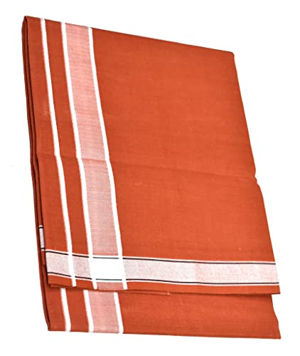 Image of TUNI MANI Men's Cotton Dhoti /Kerala Style Dhoti, 2.0meter (Pack of 2)