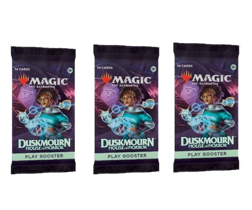 3 Packs Magic The Gathering Play Booster Pack Lot for MTG Duskmourn: House of Horror