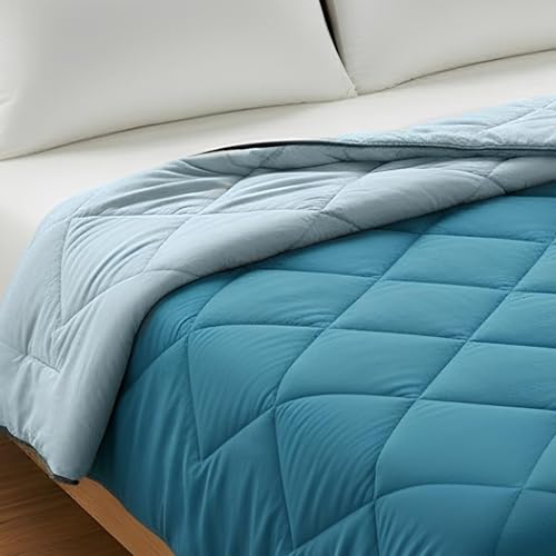 CareFoam Winter Special Comforter 300 GSM – Premium Microfiber Quilt for Heavy Winter | Soft & Warm Double Bed Blanket | Double 90 x 100 | Ocean Blue and Mild Blue