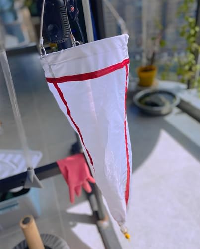 AEDNX 625/500 Mesh Plankton Collection Net- 23.62 in /60 Cm Long, 11.8 In/30 Cm in Diameter, 20/25 ?m Plankton Net with 5 M Sampling Rope, Experimental Nylon Sampling Net(25 Micron)