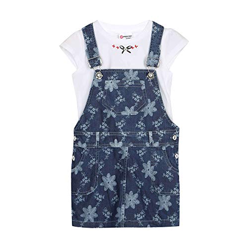 Peppermint Baby Girl's Synthetic Clothing Set (L-SS-DNG-1201-11215_Indigo_40 cm)