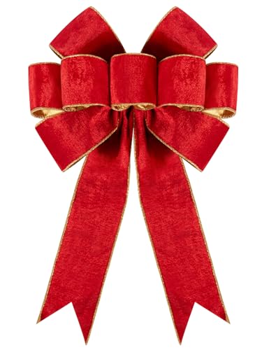 Lazos de Navidad de terciopelo premium Utehilly con acabado denso para decoración sofisticada 2