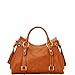 Dooney & Bourke Satchel Handbags for Women, Florentine Leather Satchel Bag with Optional Crossbody Strap - Brown