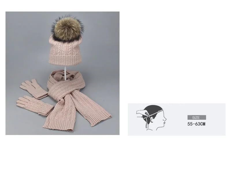 Wintermütze, Schal, Handschuhe, 3-teiliges Set, warme Mütze, Handschuhe, Halstuch-Set, geeignet for Männer und Frauen, leicht zu tragen, winddicht und warm, perfekt for den Außenbereich, kann auch ein