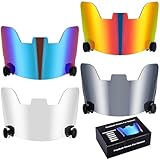 Umigy 4 Pcs Football Visor for Helmet Youth Football Visor Clear Scratch Resistant Adult Fog Lacrosse Eye Shield Gift for Christmas(Classic Color)