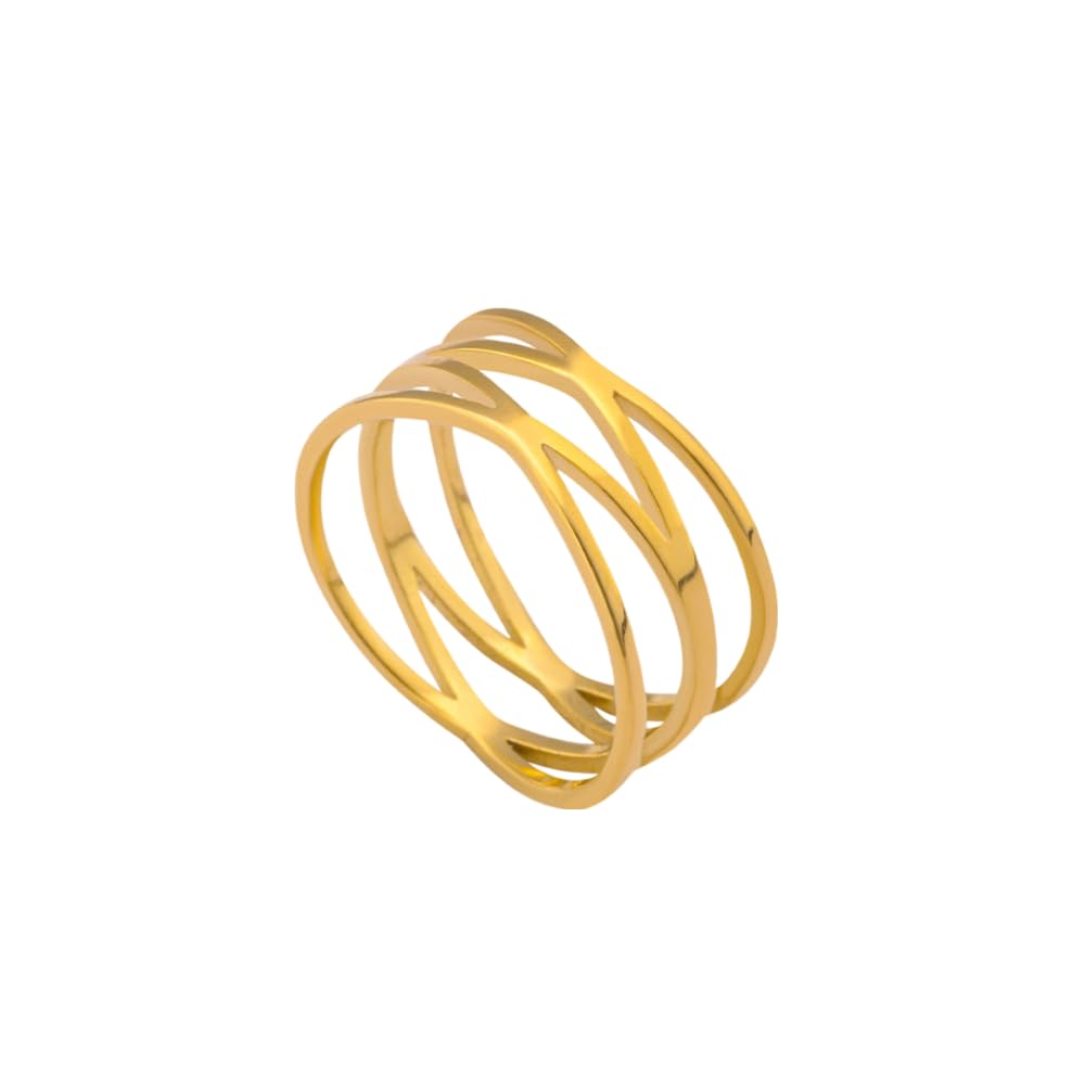 Twist Cross Ring for Women (Size- 7,8) - Gift for Girls & Women