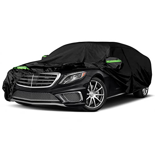 Image of Waterproof Car Covers Replace for 2006-2025 Mercedes Benz S-Class S250 S300 S350 S400 S450, 6 Layers All Weather Car Cover with Zipper Door for Snow Rain Dust Hail Protection (S-Class)