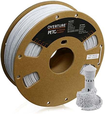 OVERTURE PETG Filament 1.75mm,3D Printer Filament PETG,1kg Spool (2.2lbs),Dimensional Accuracy +/-0.03mm,Fit Most FDM Printer(Red)