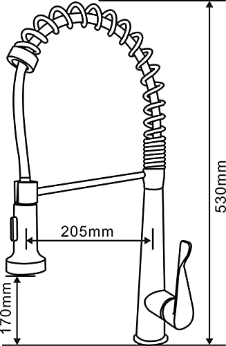 Grifo de cocina sin plomo con resorte flexible para evitar salpicaduras 4
