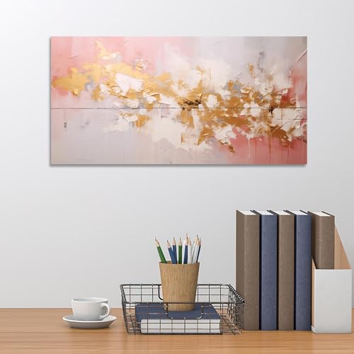 Art mural marbre rose abstrait pour un salon moderne et cocooning - 4