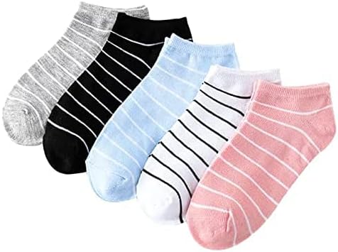 MedlasGirl's Ankle Length Cotton Socks (Pack Of 5) Design As Per Availability, Multicolor