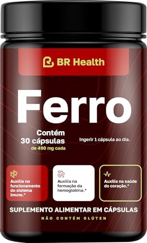 BR Health Ferro 34mg – 30 Cápsulas de 490mg