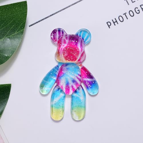 Image of Aesnefe Worry Bear, Pocket Bear Hug, Anxiety Relief Gifts for Men Women, Mental Health Positivity Gift, Stress Relief Gift for Her, Comforting Gifts for Son Daughter Back to School, Rainbow Gradient