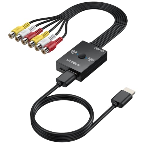 Image of AUTOUTLET 2-Port RCA to HDMI Converter, 4:3 /16:9 Switch, 1080P