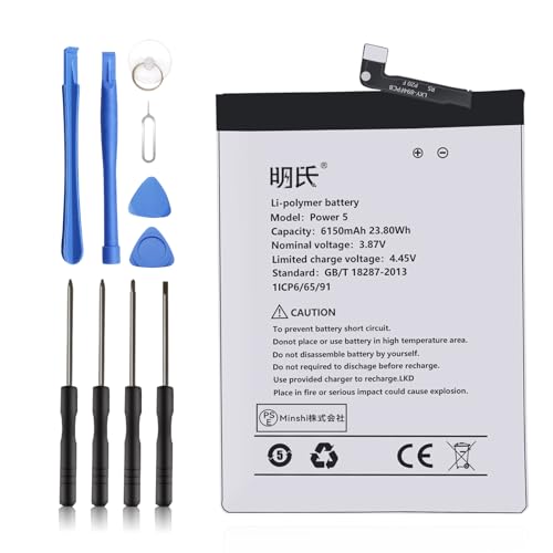 ���� umidigi�Ή� power 5 �d�r �Ή��p �݊��o�b�e���[ 3.87V 6150mAh �C���p��t�H��t��2025GH