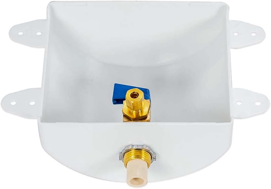 Eastman 1/2 inch CPVC Connection Ice Maker Outlet Box, Quarter Turn Ball Valve, Pre-Assembled, 60234