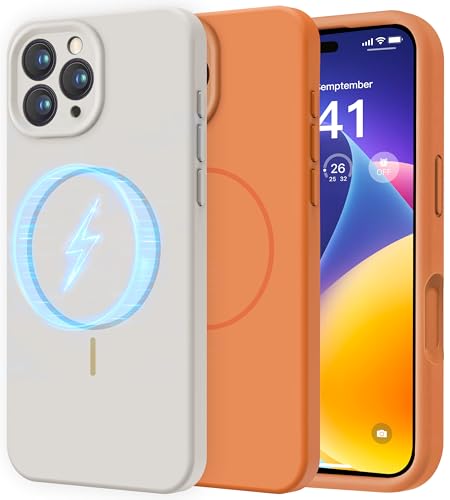 Coque iPhone 15 Pro MagSafe en silicone liquide lot de 2