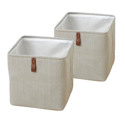 SXLZY Cube Storage Bin 12x12 in- 2 Pack,Collapsible Fabric Storage Bins,Open Home Storage Bins,Baskets for organizing,For Clothing Storage,Toy Storage,Office Storage,Home Decoration