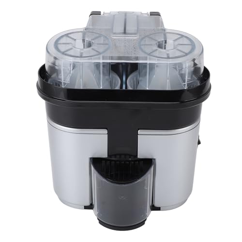 Depisuta Exprimidor eléctrico de cítricos, 90 W, 18000 rpm, doble cabezal, exprimidor automático de naranjas, limones y limas. Fácil de limpiar. Separador de zumo automático