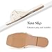 Putu Women's Flat Sandals Square Toe Slide Sandals Braided Sandals for Vacation Beige 6