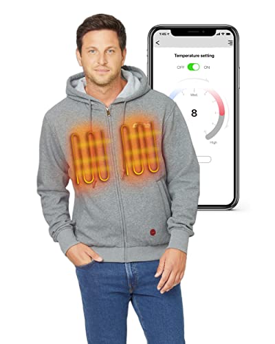 Stay Toasty: Unisex Heated Hoodie Sweatshirt With Battery – Black, Size XXL (50% Cotton / 50% Polyester)