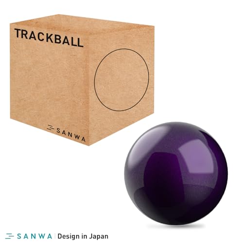 Image of SANWA Trackball 44mm /1.73in, Replacement Ball for ELECOM DEFT /DEFT PRO, and Other Compatible Trackball Mouse, Glossy Purple